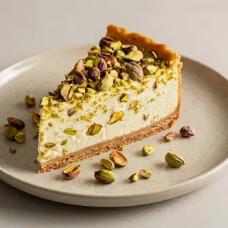 Dubai cheesecake with pistachio cream