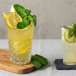 Fresh homemade lemonade with mint