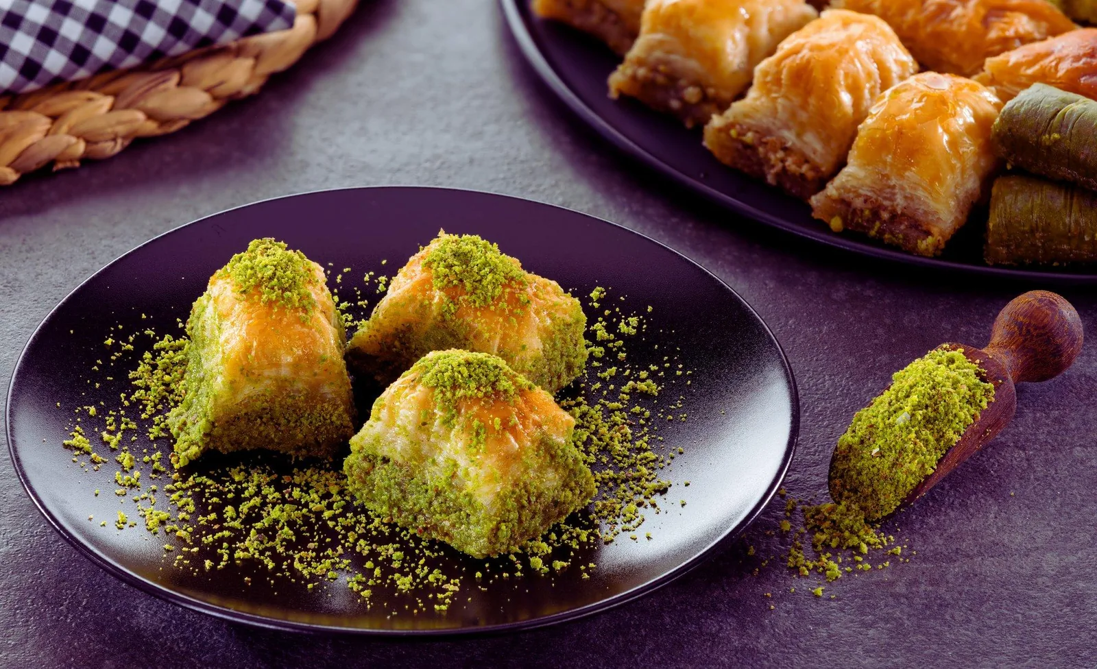 Pistachio baklava at Zaytona Grill