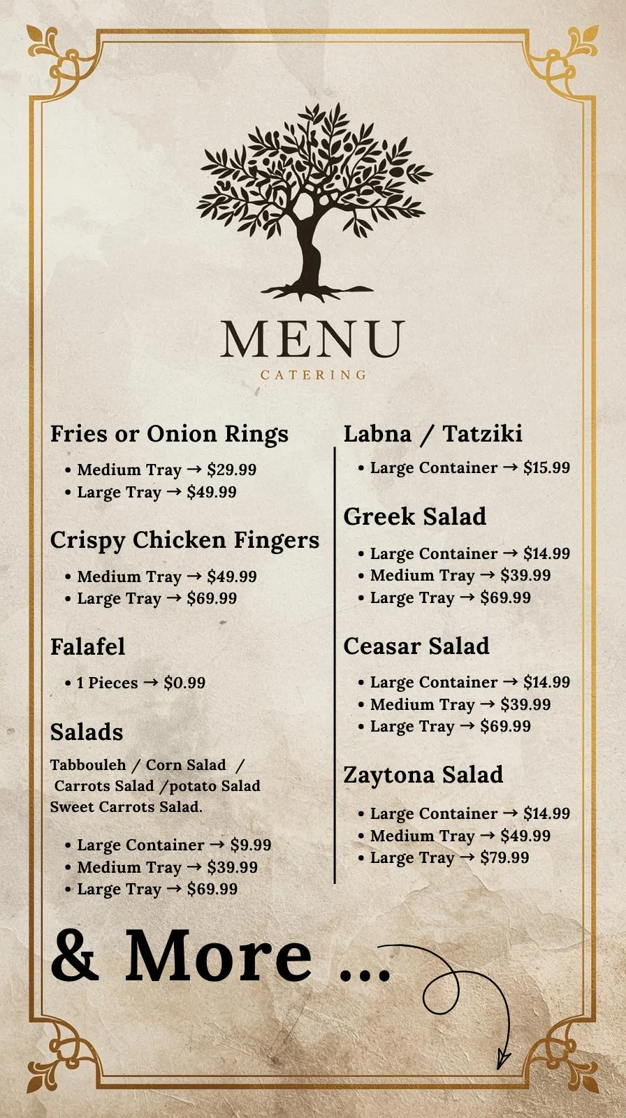 Mediterranean platters for office lunch catering Miami